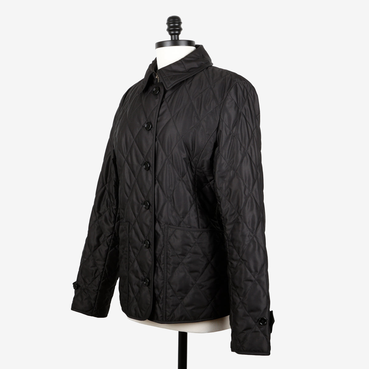 Quilted Barn Jacket, Black Size: L