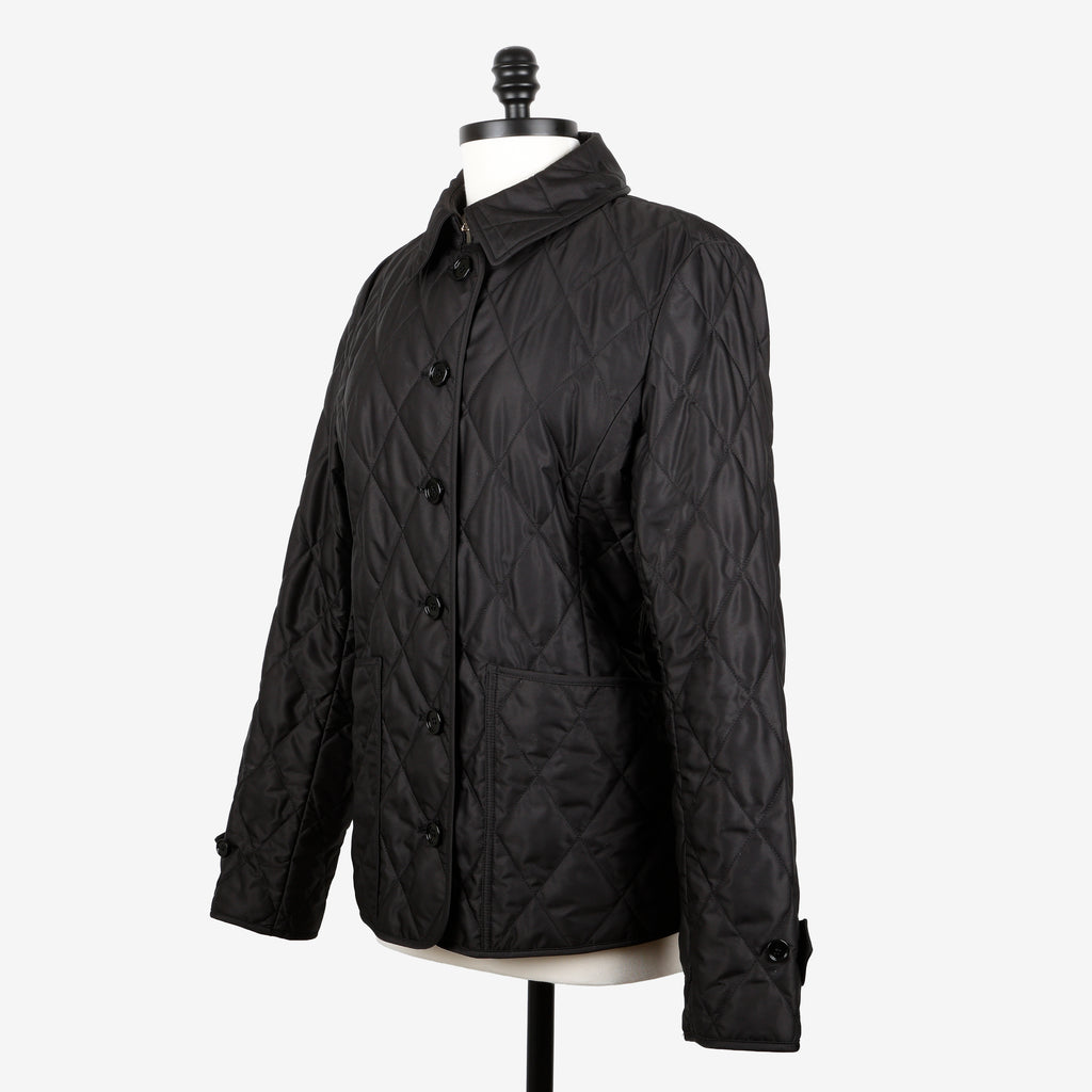 Quilted Barn Jacket, Black Size: L