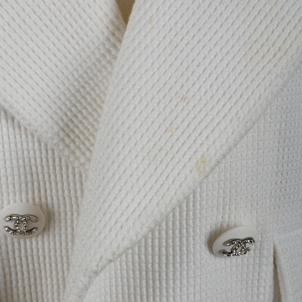 Waffle Cotton White Jacket (21C)