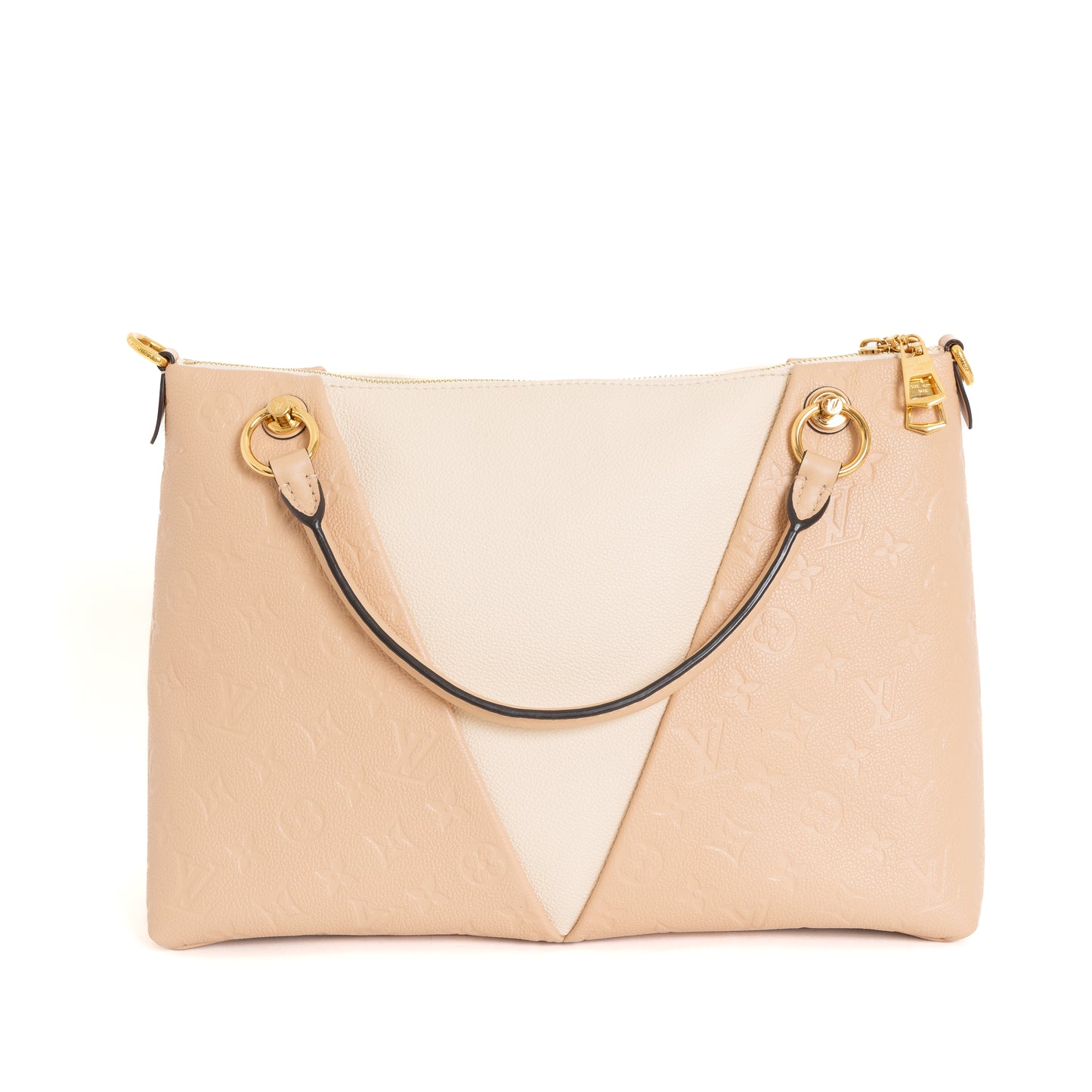 V Tote MM, Beige Rose Creme Empreinte 7937