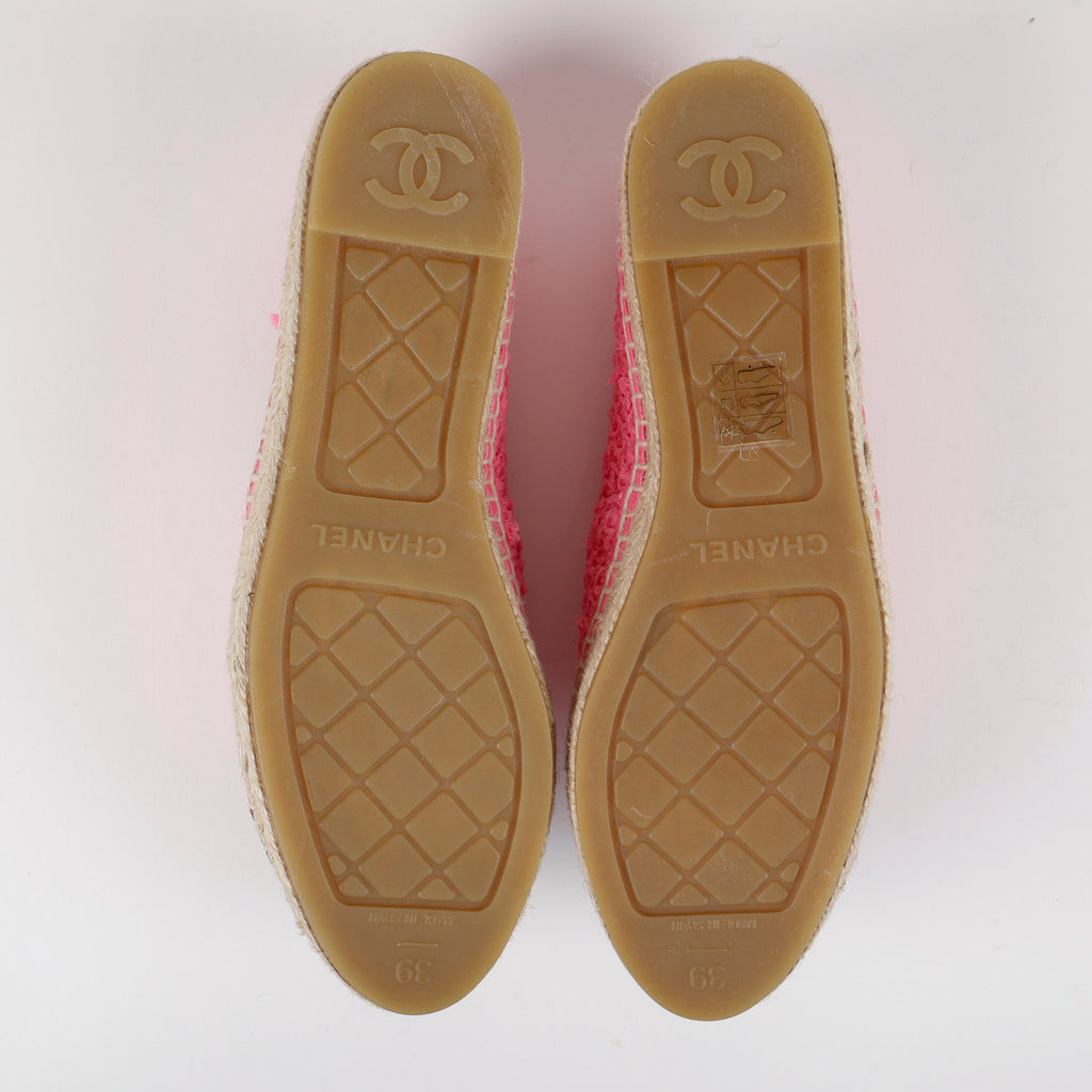 Pink Tweed Espadrilles Size 39