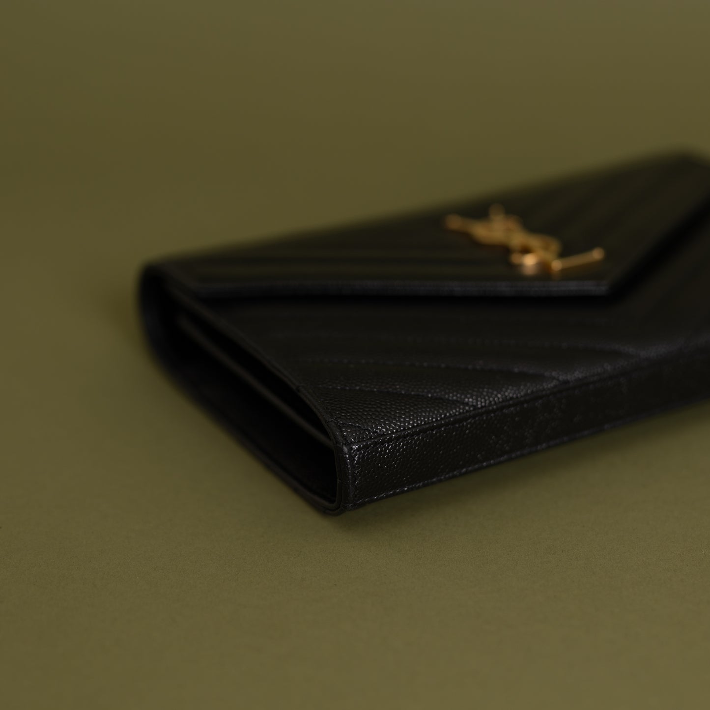 Cassandra Wallet on Chain, Black Grain de Poudre GHW 9400