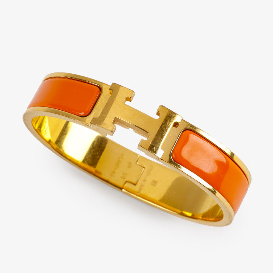 Hermes Clic Clac, Orange and Gold