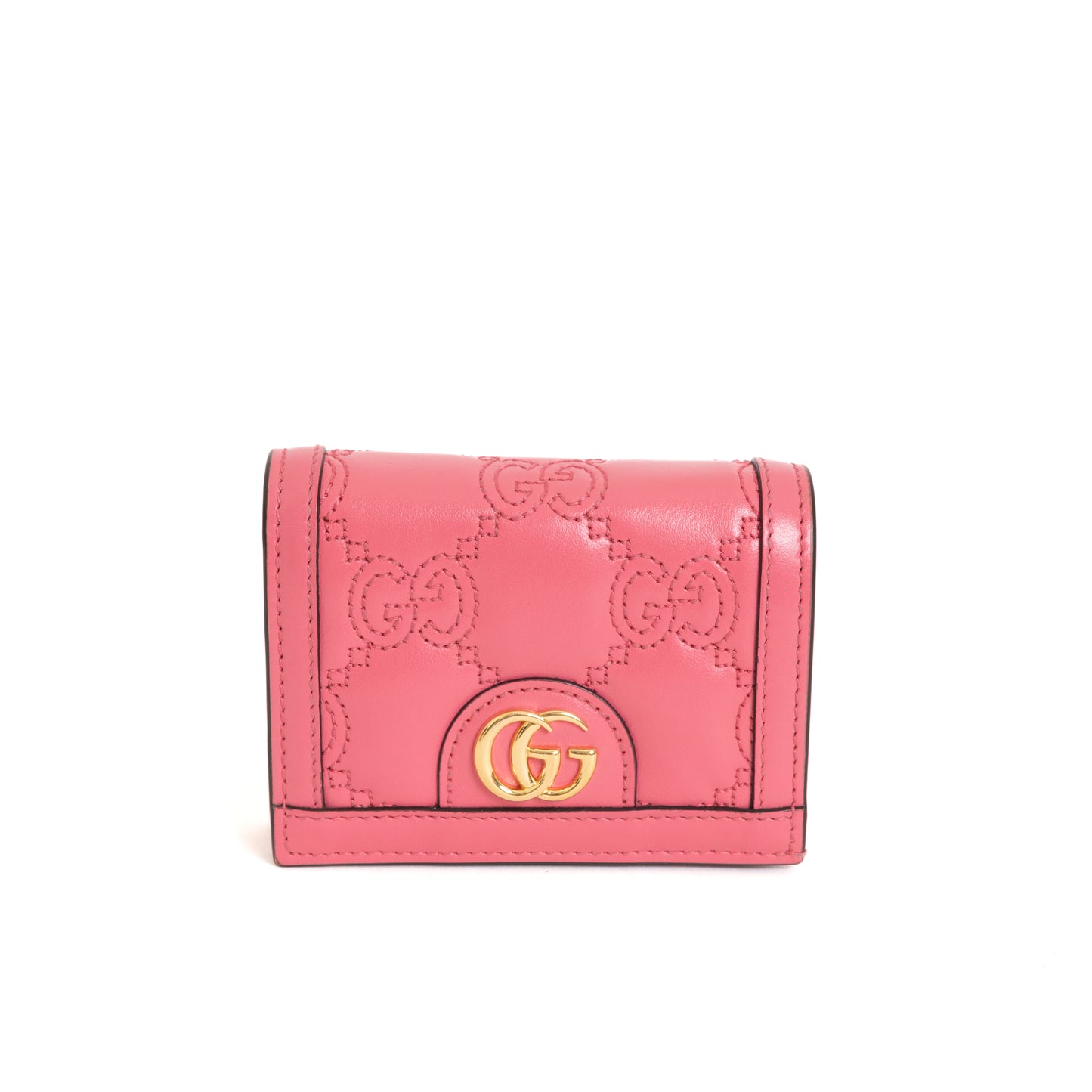 GG Matelasse Card Case Wallet, Rhodamine Pink 7967