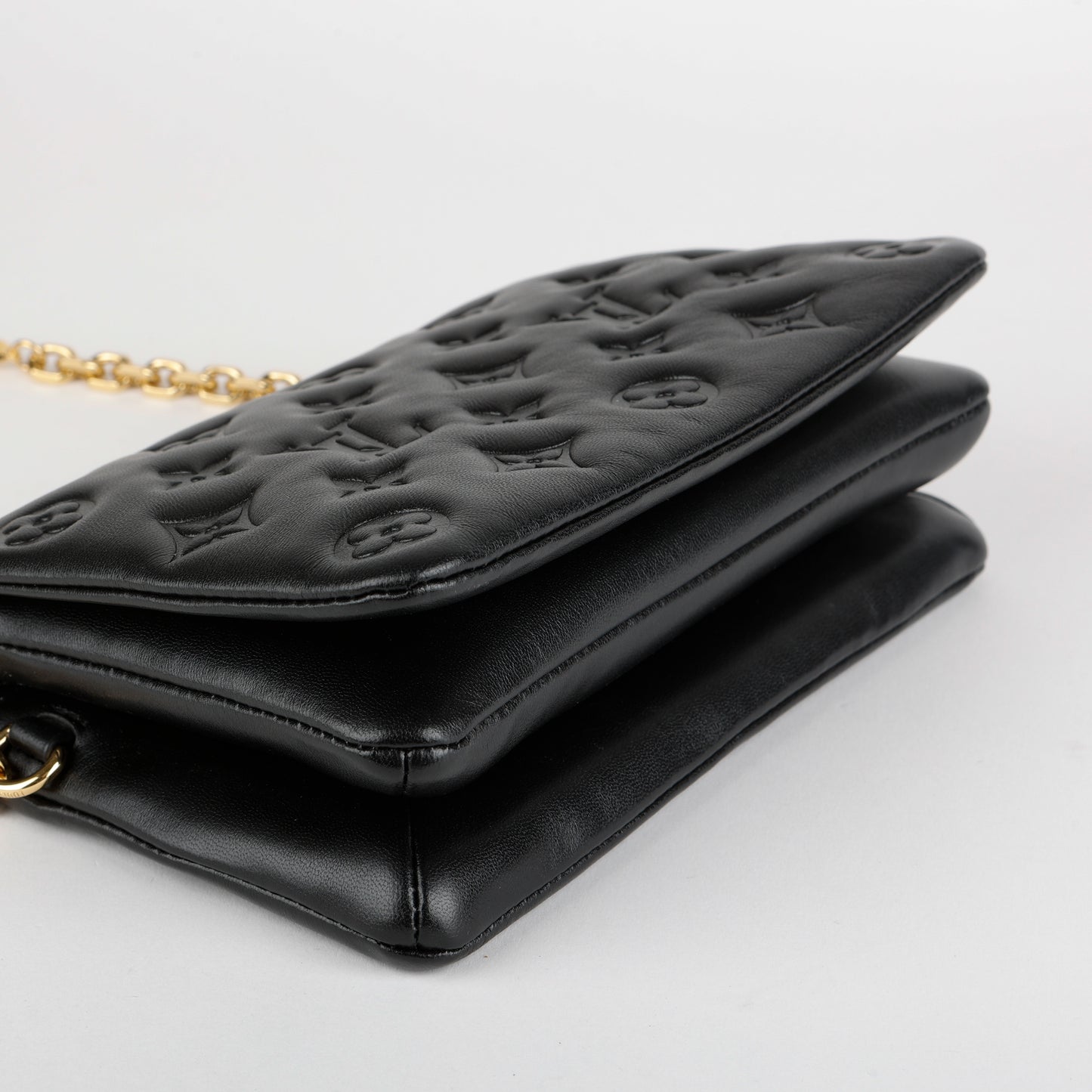 Coussin Pochette, Black Lambskin