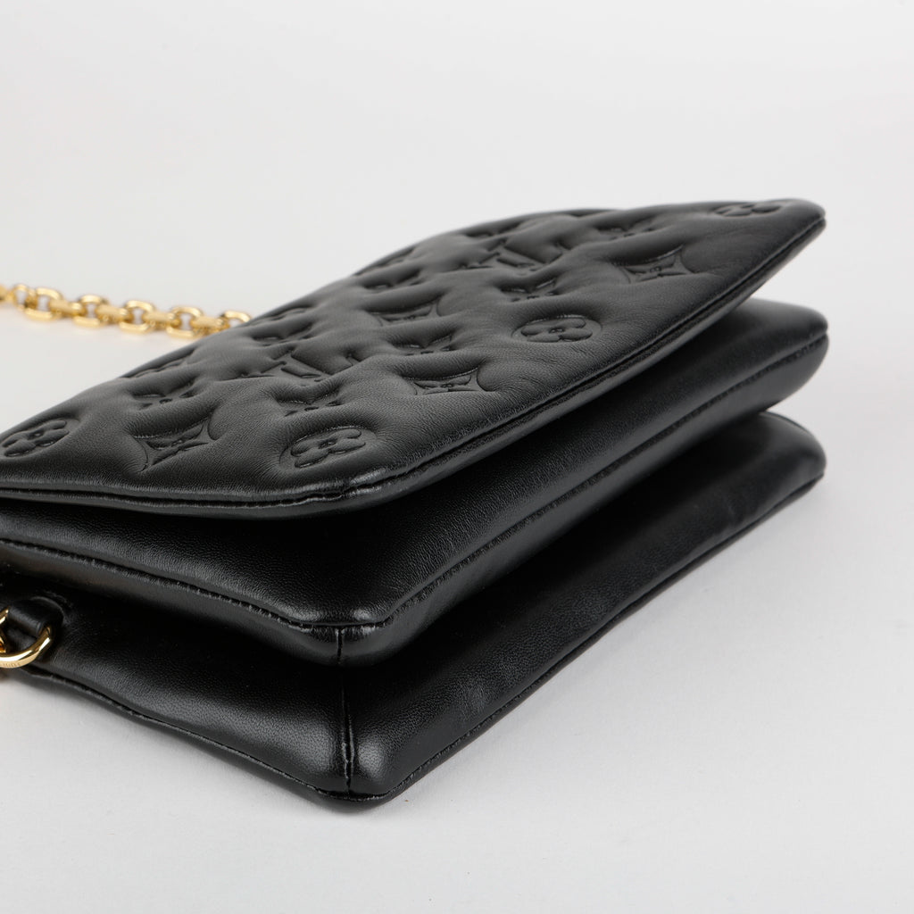 Coussin Pochette, Black Lambskin