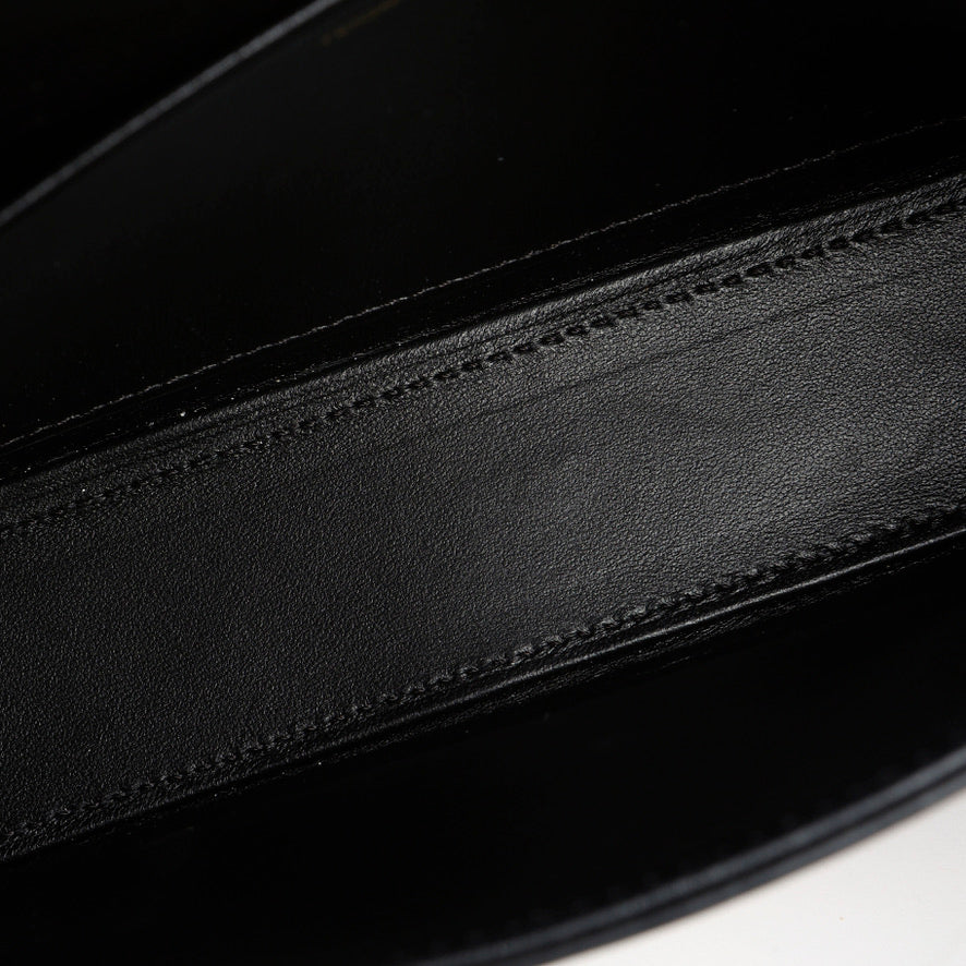 Triomphe Shoulder Bag, Black Calfskin