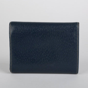 Baguette Trifold Wallet, Navy Calfskin