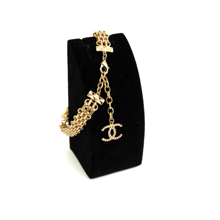 Quilted CC Handbag Gold Choker