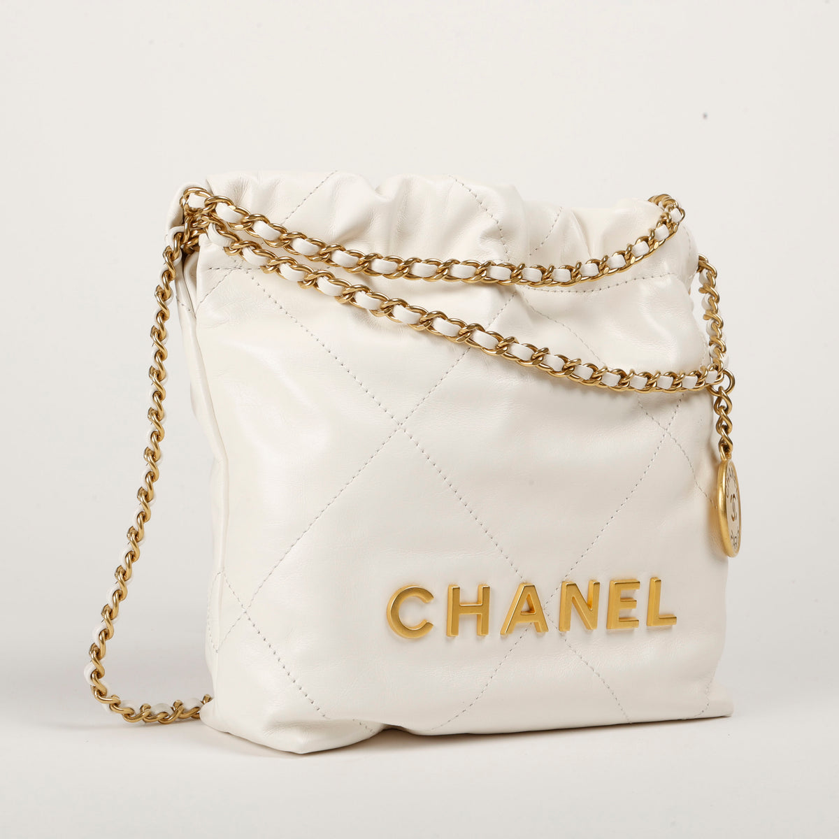 Mini 22, White Lambskin