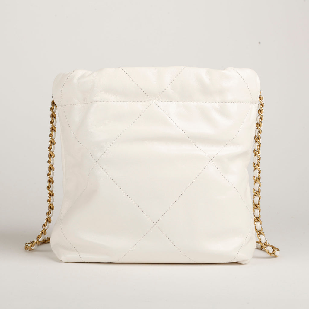 Mini 22, White Lambskin