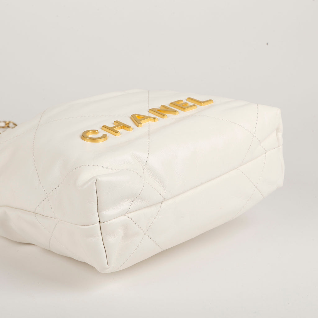 Mini 22, White Lambskin