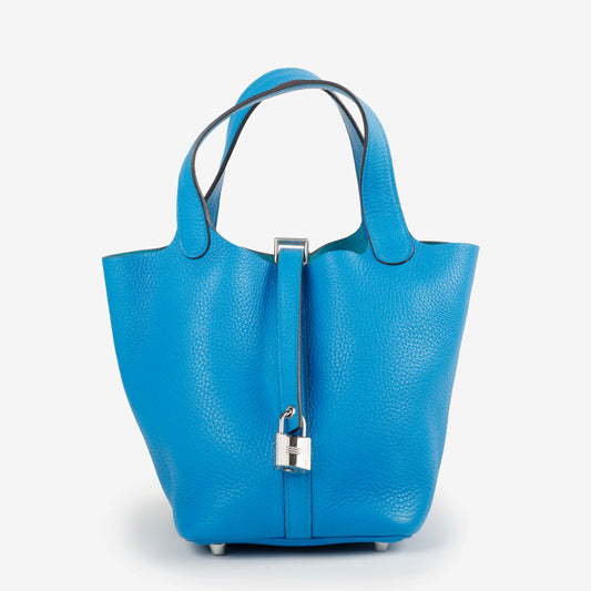 Picotin 18 Mykonos Clemence Leather Palladium Hardware