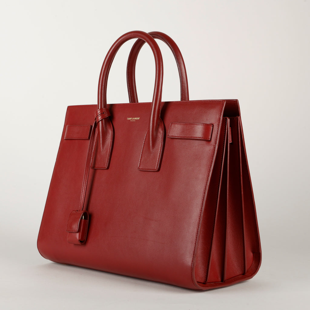 Medium Sac De Jour, Burgundy Calfskin