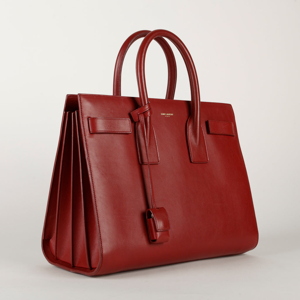 Medium Sac De Jour, Burgundy Calfskin