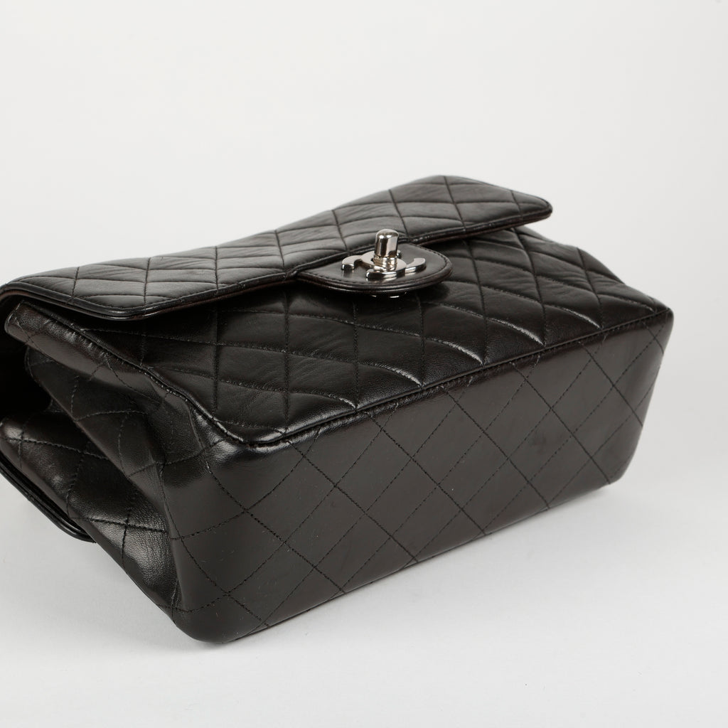 Double Sided Single Flap, Black Lambskin SHW 1106