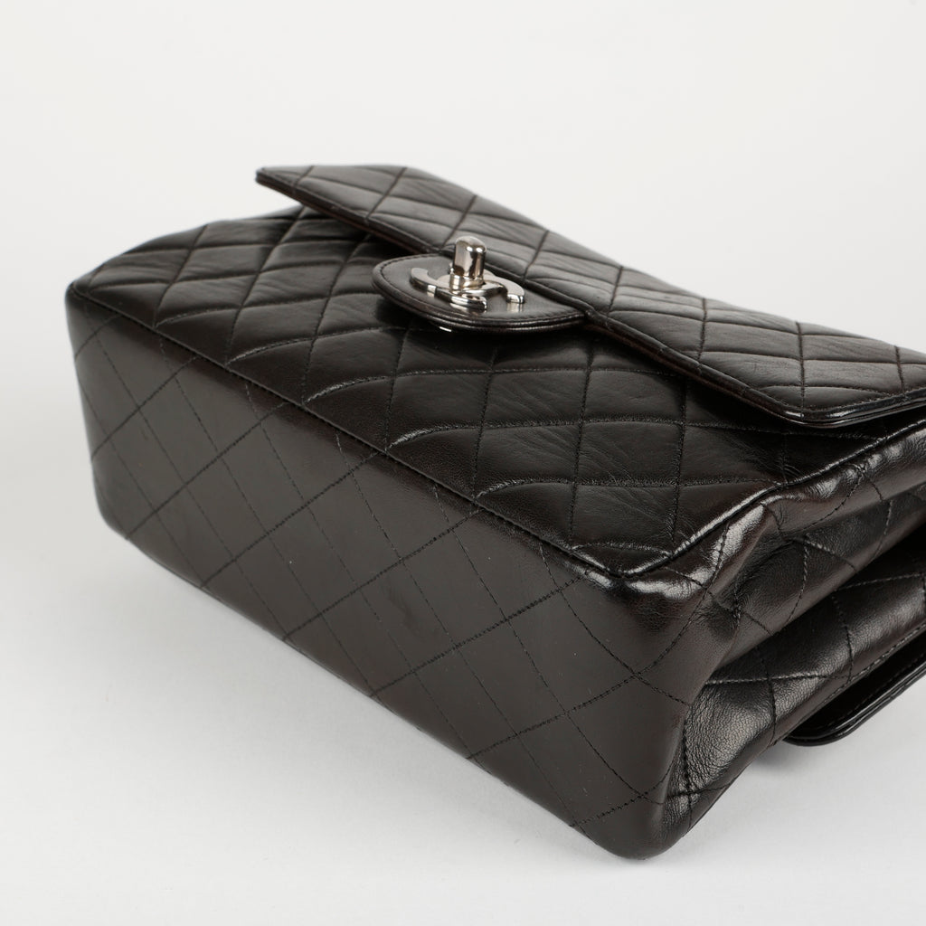 Double Sided Single Flap, Black Lambskin SHW 1106