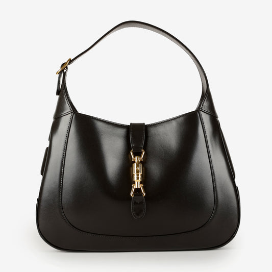 Large 1955 Jackie, Black Calfskin