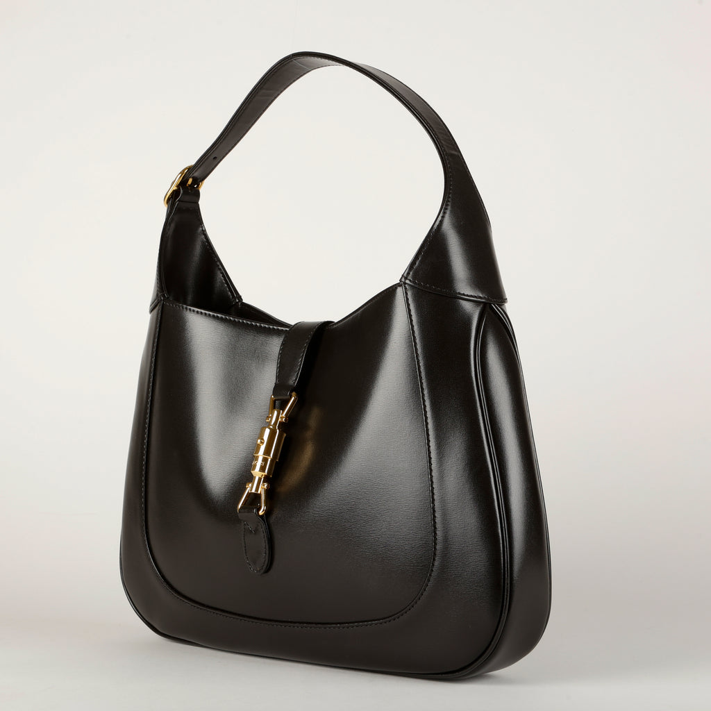 Large 1955 Jackie, Black Calfskin