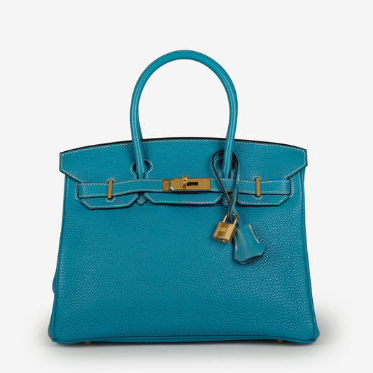 Birkin 30 Blue Jean Clemence GHW 1181