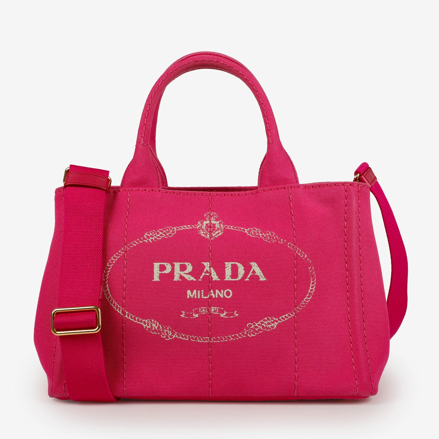 Medium Canapa Tote, Pink Canvas