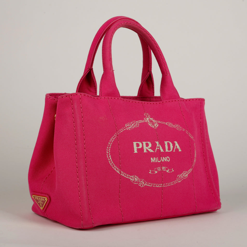 Medium Canapa Tote, Pink Canvas