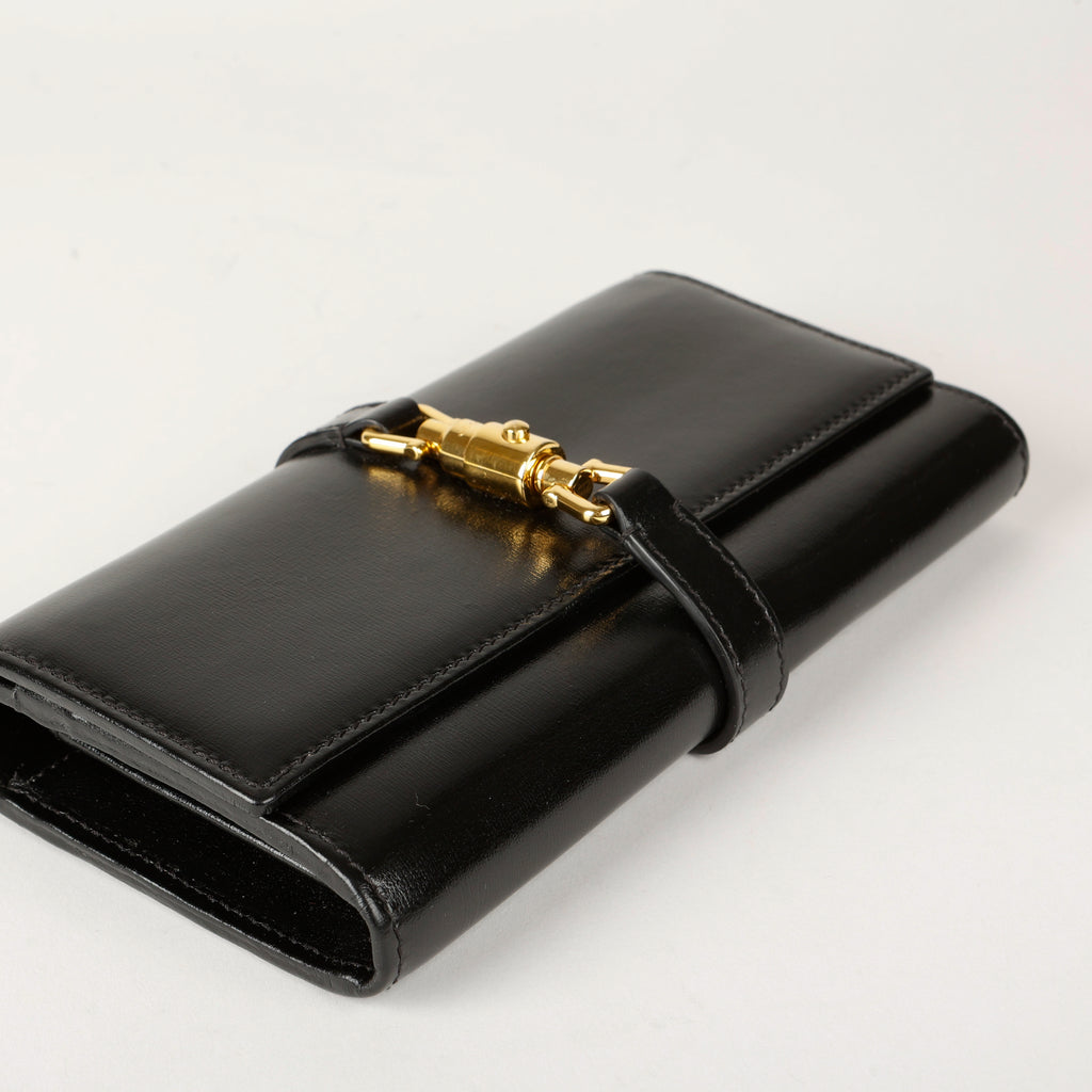 Jackie 1961 Wallet On Chain, Black Calfskin