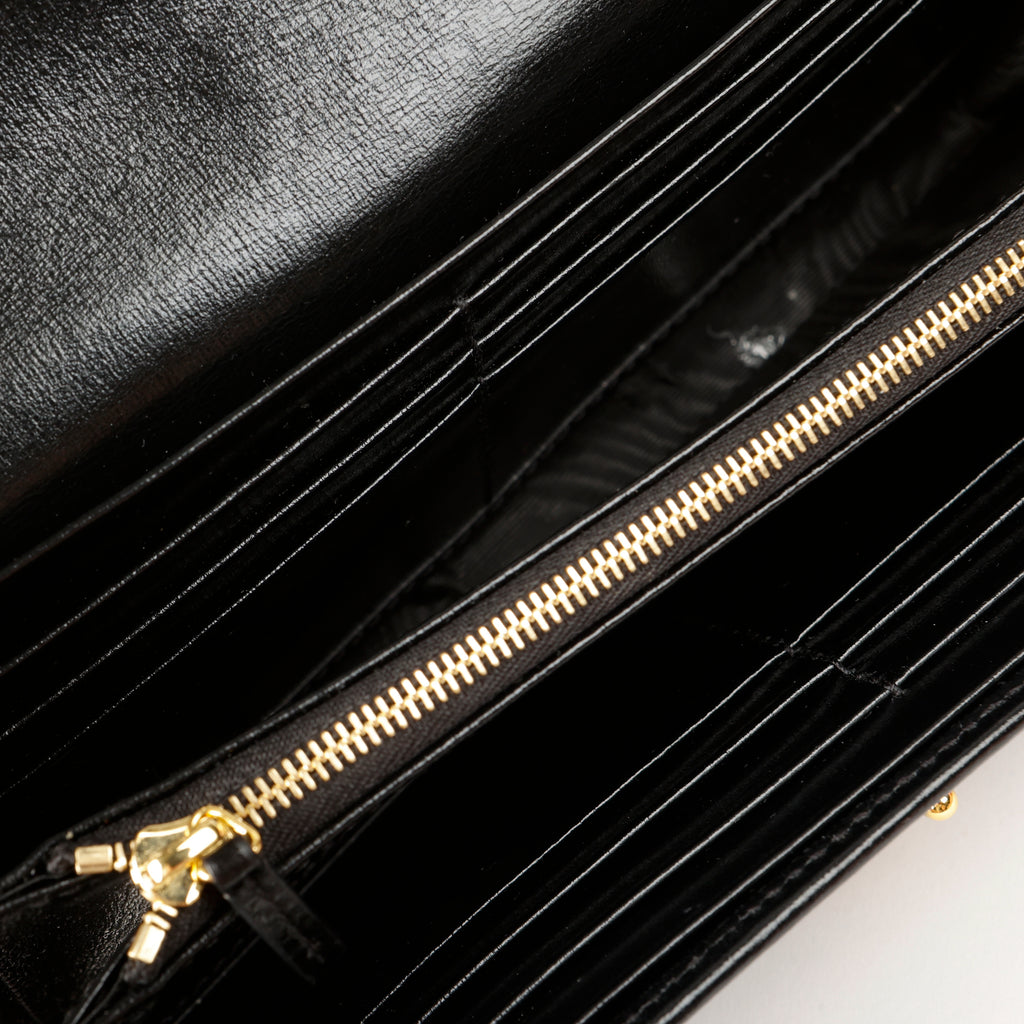 Jackie 1961 Wallet On Chain, Black Calfskin
