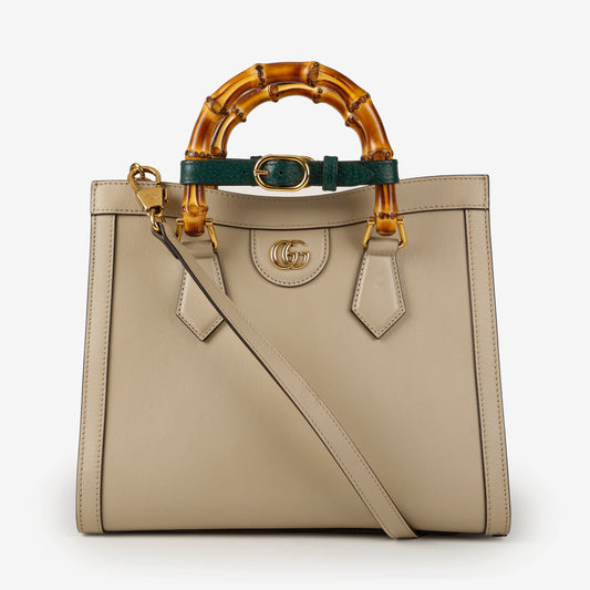 Medium Diana Bamboo Tote, Taupe