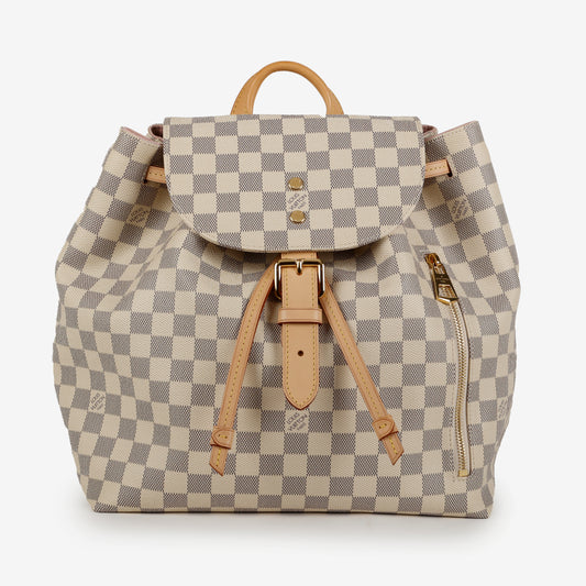 Sperone Backpack, Damier Azur Rose Ballerine
