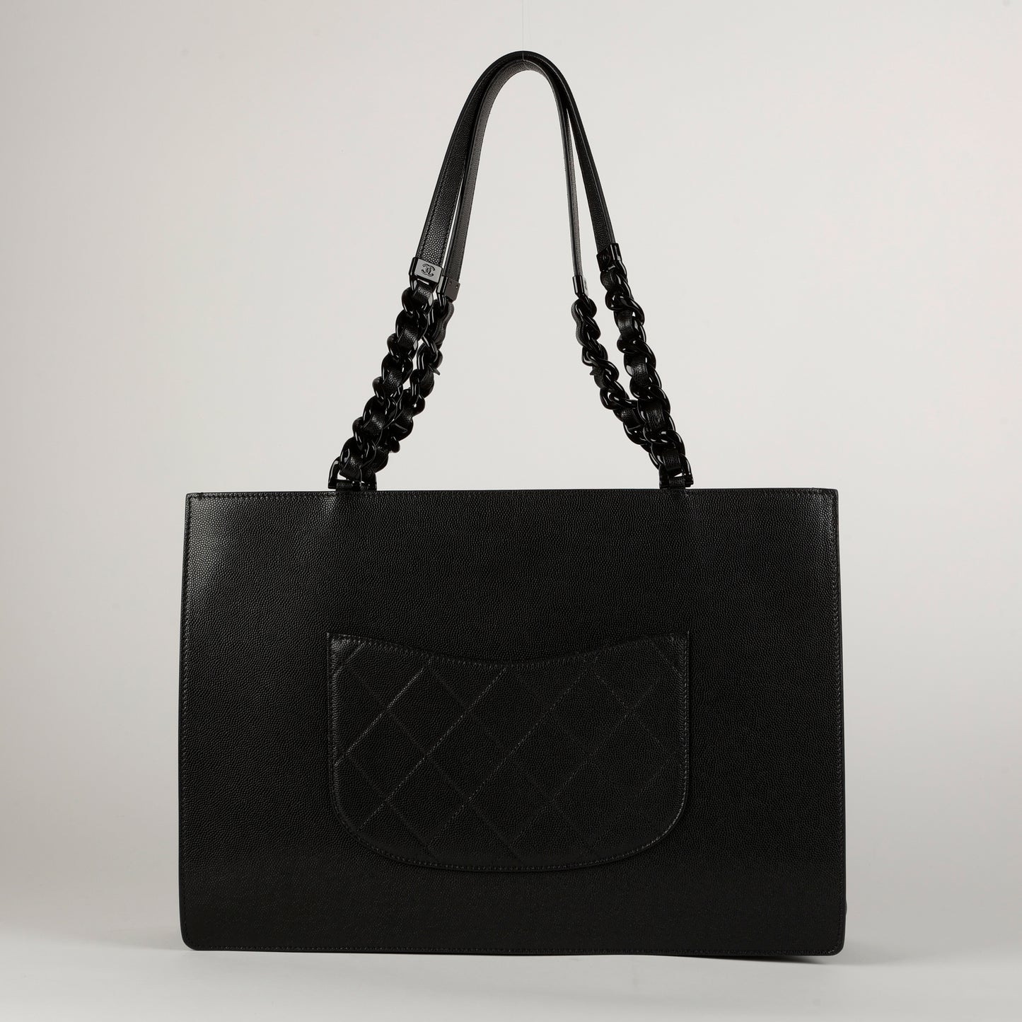 Large My Everything Tote Quilted Caviar, So Black