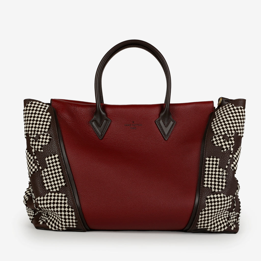 W Tote MM, Red Black White