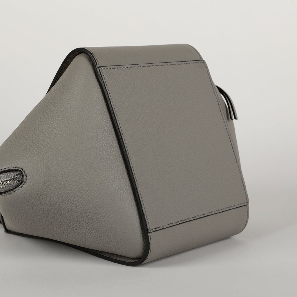 Compact Hammock Shoulder Bag, Pearl Grey Calfskin
