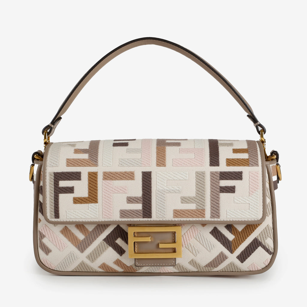Medium Baguette, Multicolor Canvas