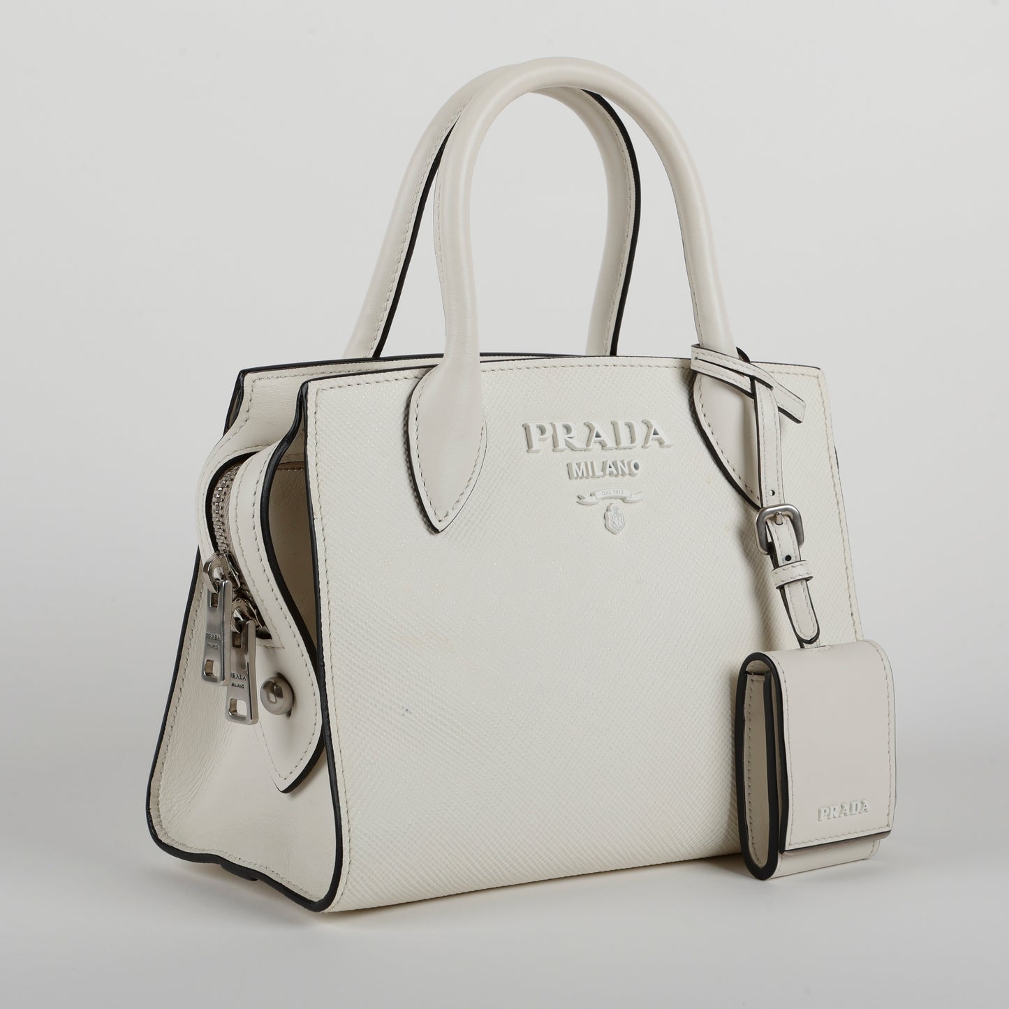 Mini Monochrome Top Handle, White