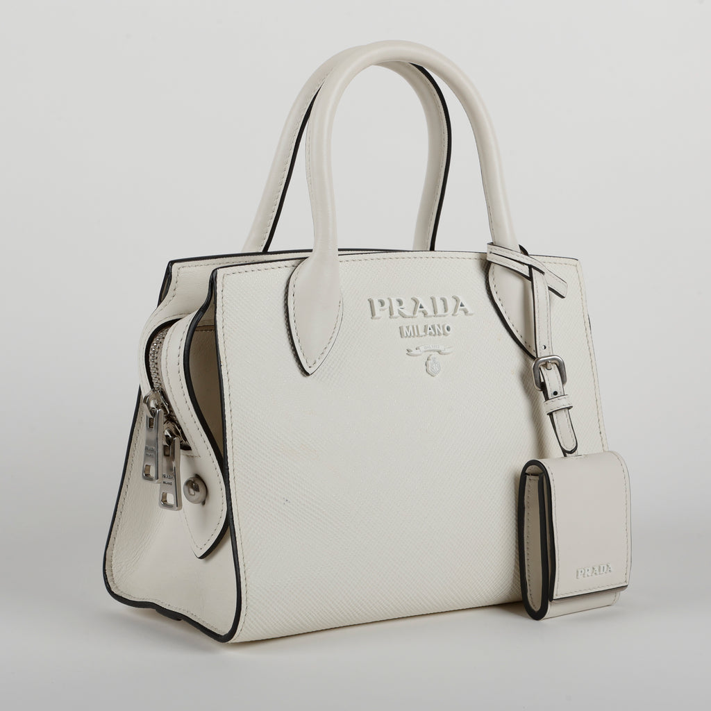 Mini Monochrome Top Handle, White