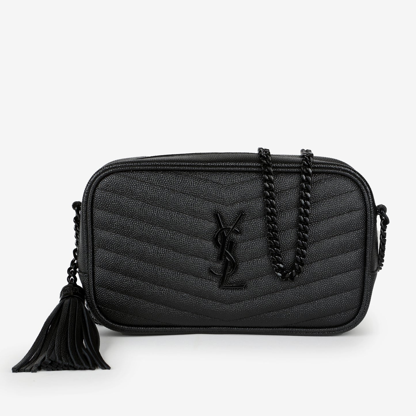 Mini Lou Camera Bag, So Black Grain de Poudre