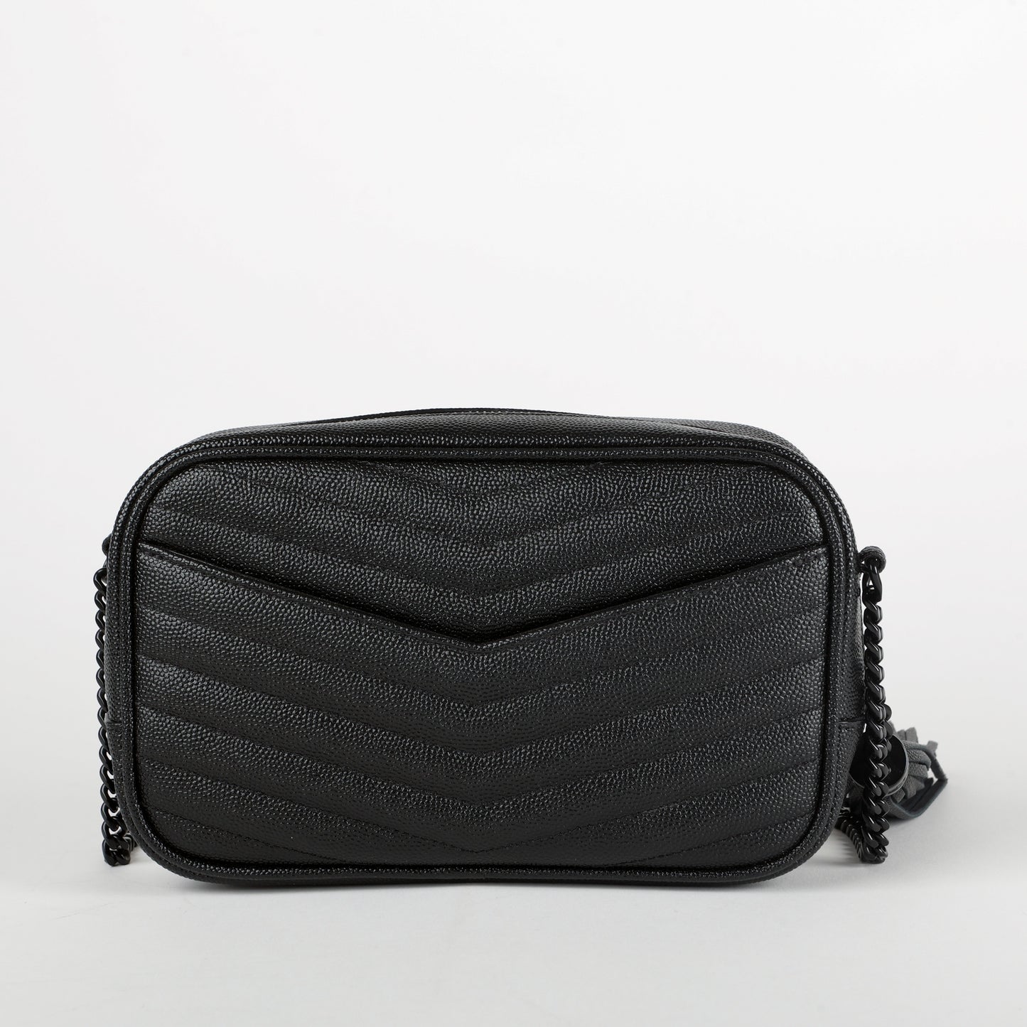 Mini Lou Camera Bag, So Black Grain de Poudre