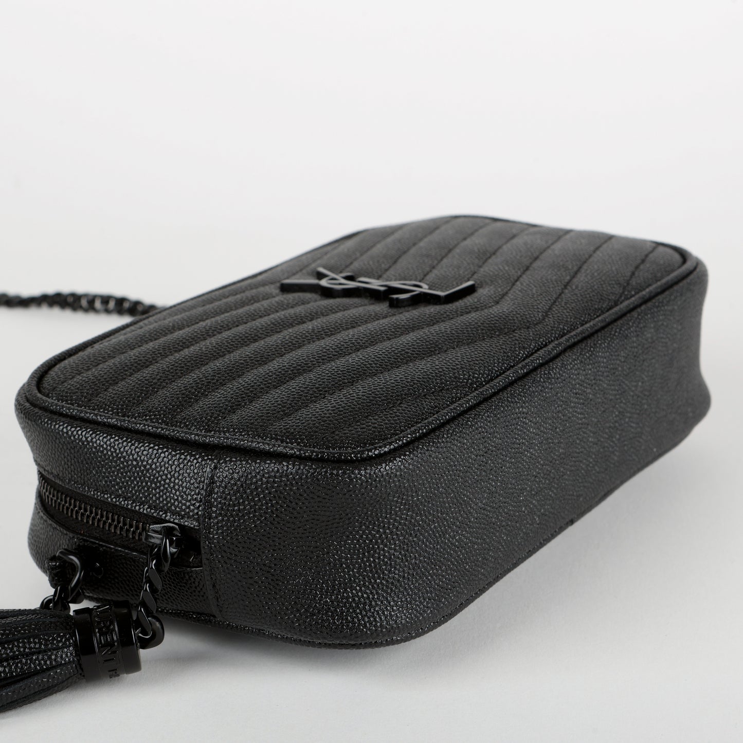 Mini Lou Camera Bag, So Black Grain de Poudre