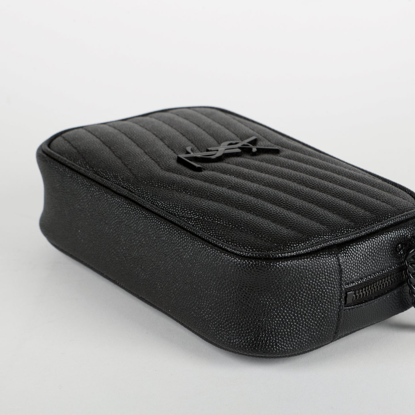 Mini Lou Camera Bag, So Black Grain de Poudre