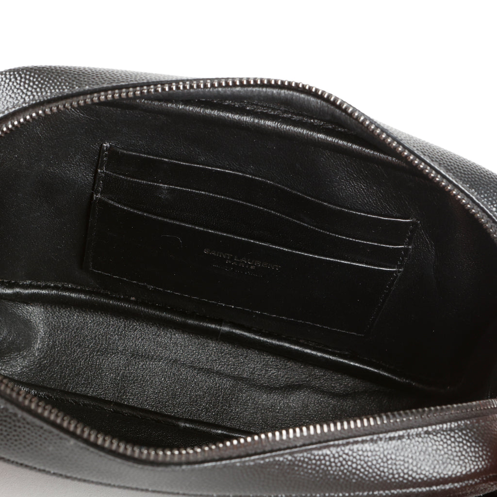 Mini Lou Camera Bag, So Black Grain de Poudre