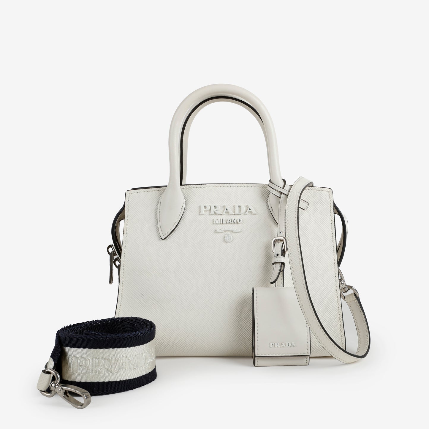 Mini Monochrome Top Handle, White