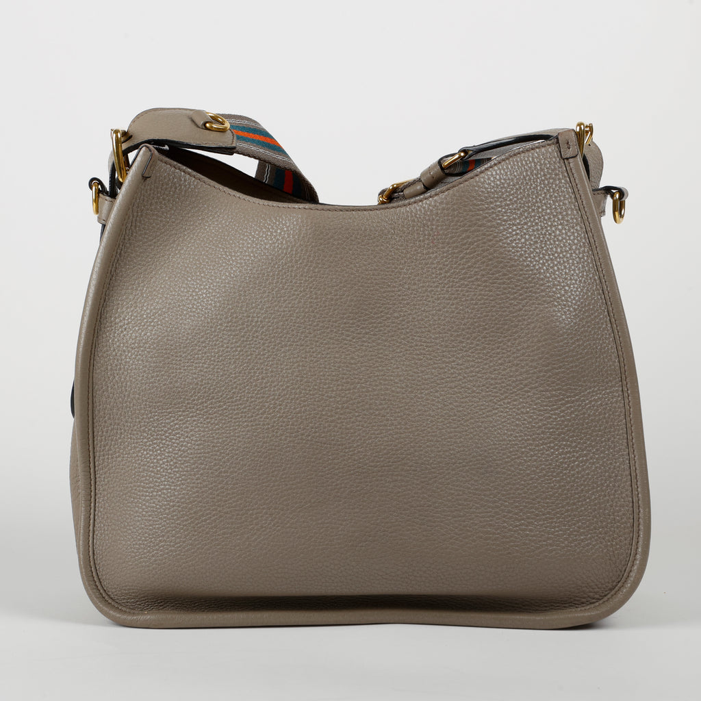 Leather Hobo, Grey Calfskin