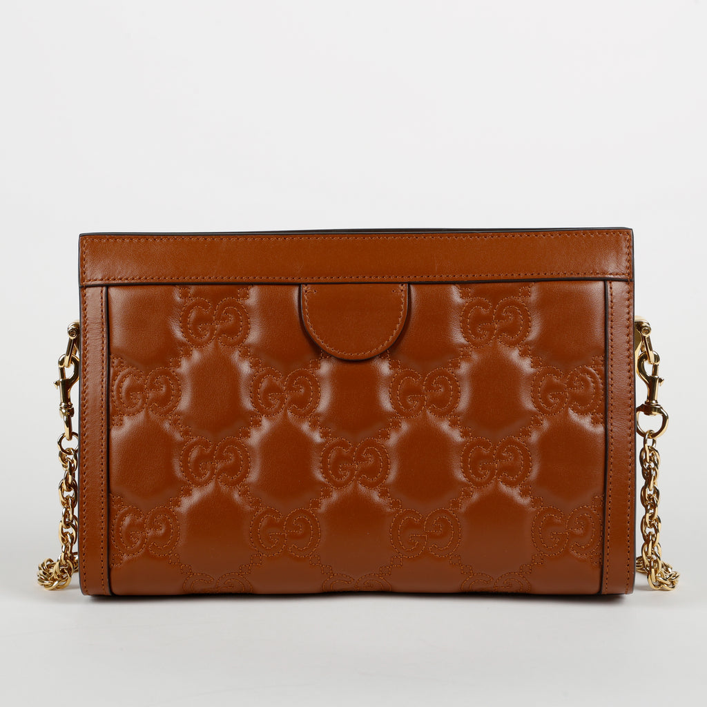 Small Guccisima Chain Shoulder Bag, Caramel