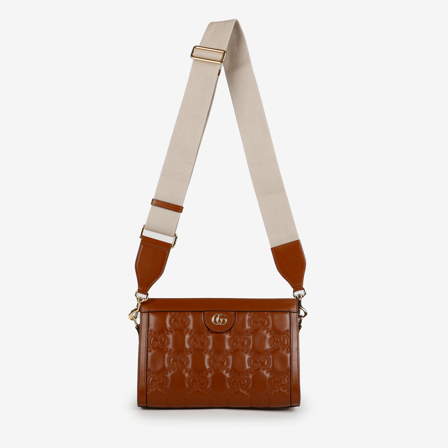 Small Guccisima Chain Shoulder Bag, Caramel
