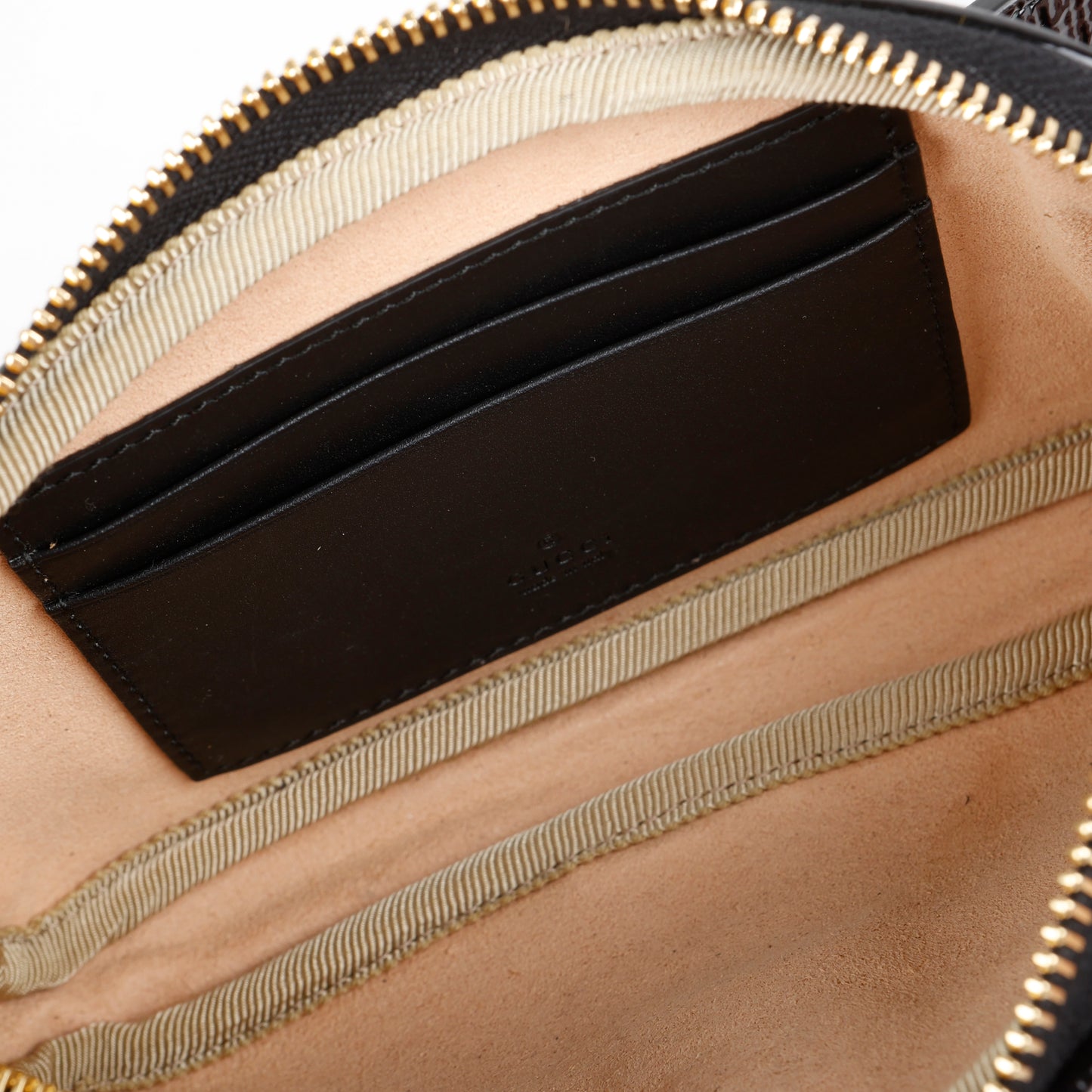 Mini Ophidia Belt Bag, Black Suede 11528