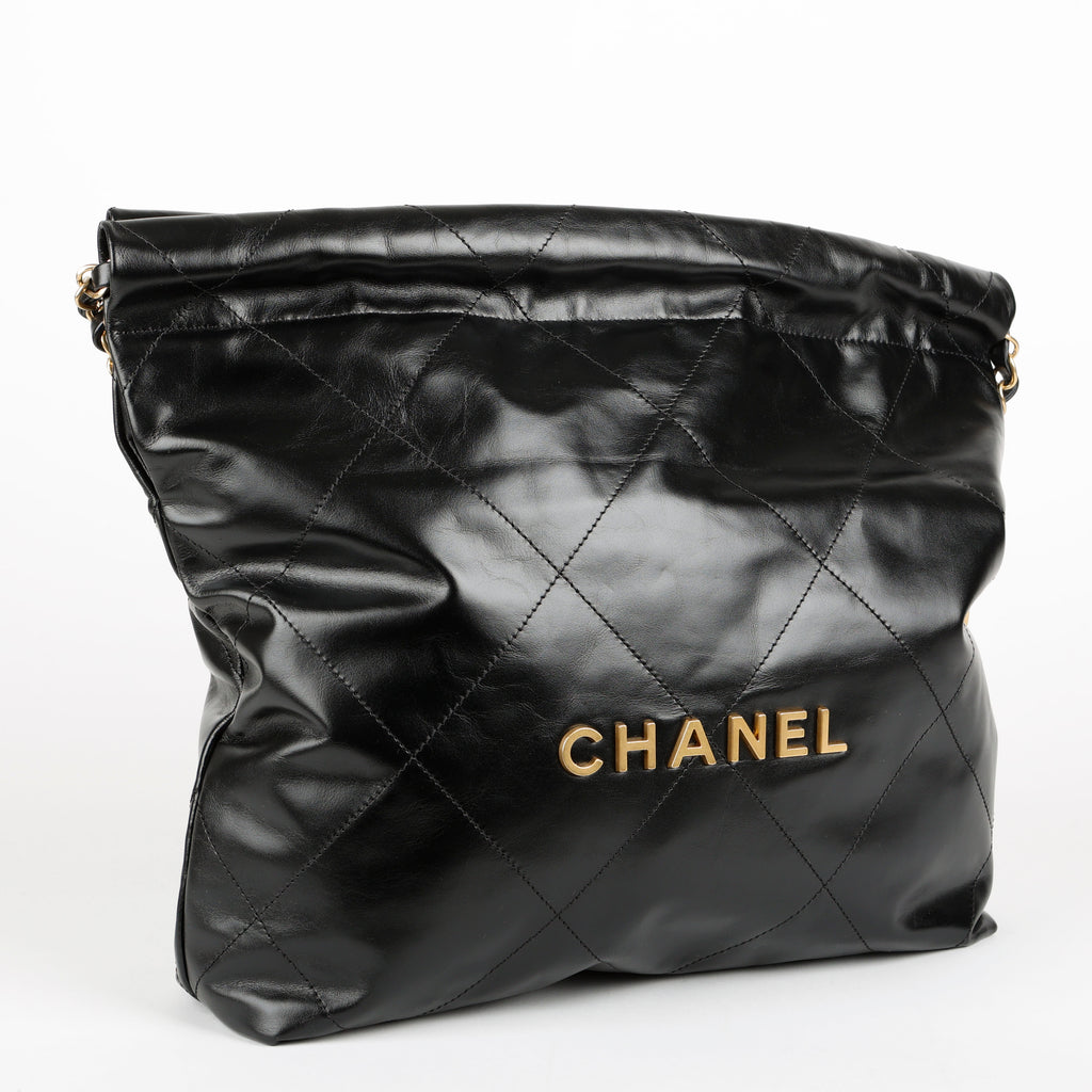 Small 22, Black Lambskin Gold Hardware 11565