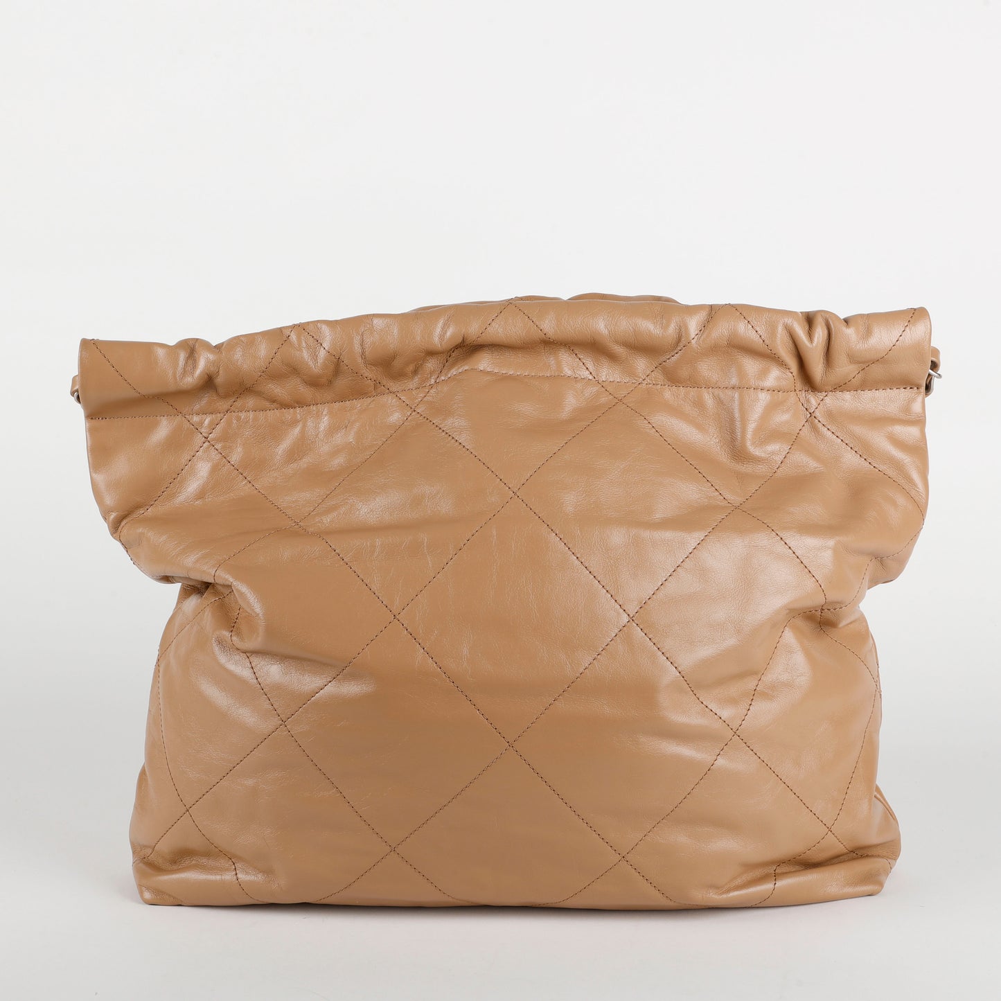 Medium 22, Dark Beige Silver Hardware 11564