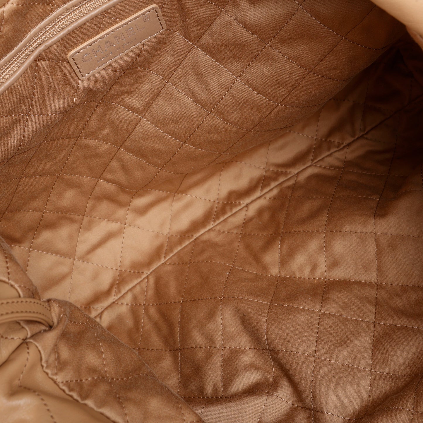 Medium 22, Dark Beige Silver Hardware 11564