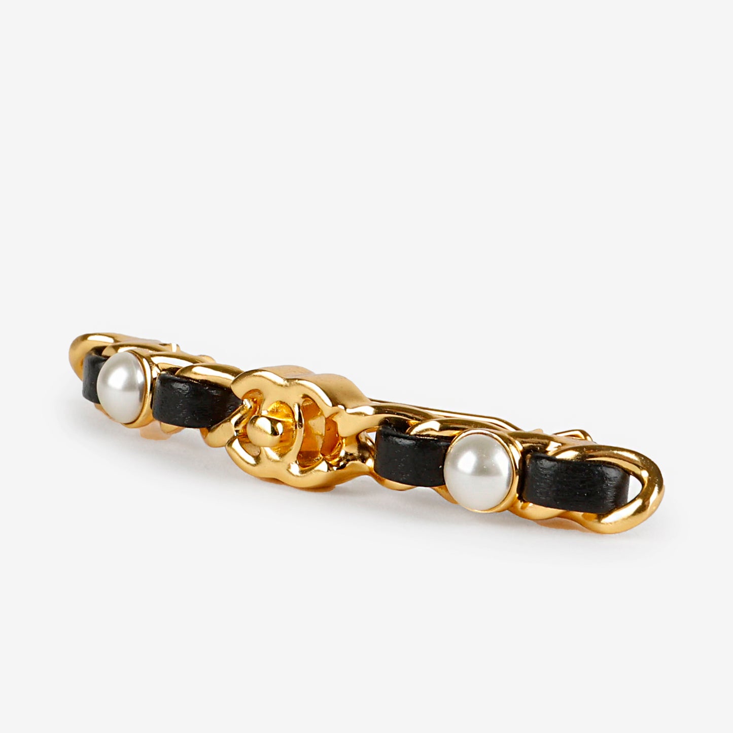 20A Turnlock Chain Pearl Hair Barrette